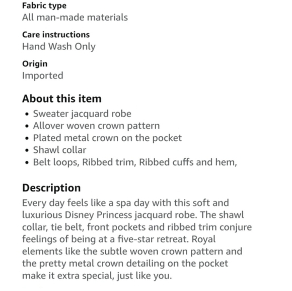 Disney Princess Robe - Picture 4 of 4